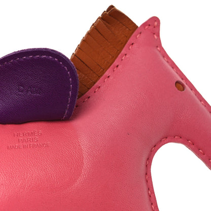 Milo Lambskin Grigri Rodeo Horse Bag Charm GM Rose Azalee Gold Anemone