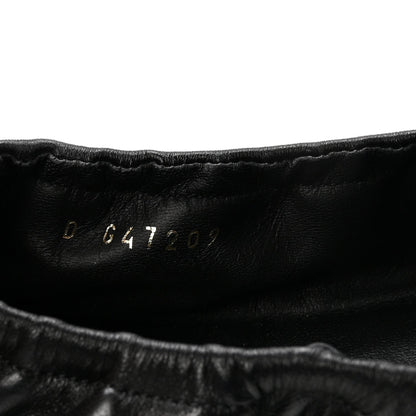 Lambskin CC Turnlock Ballerina Flats 37 Black