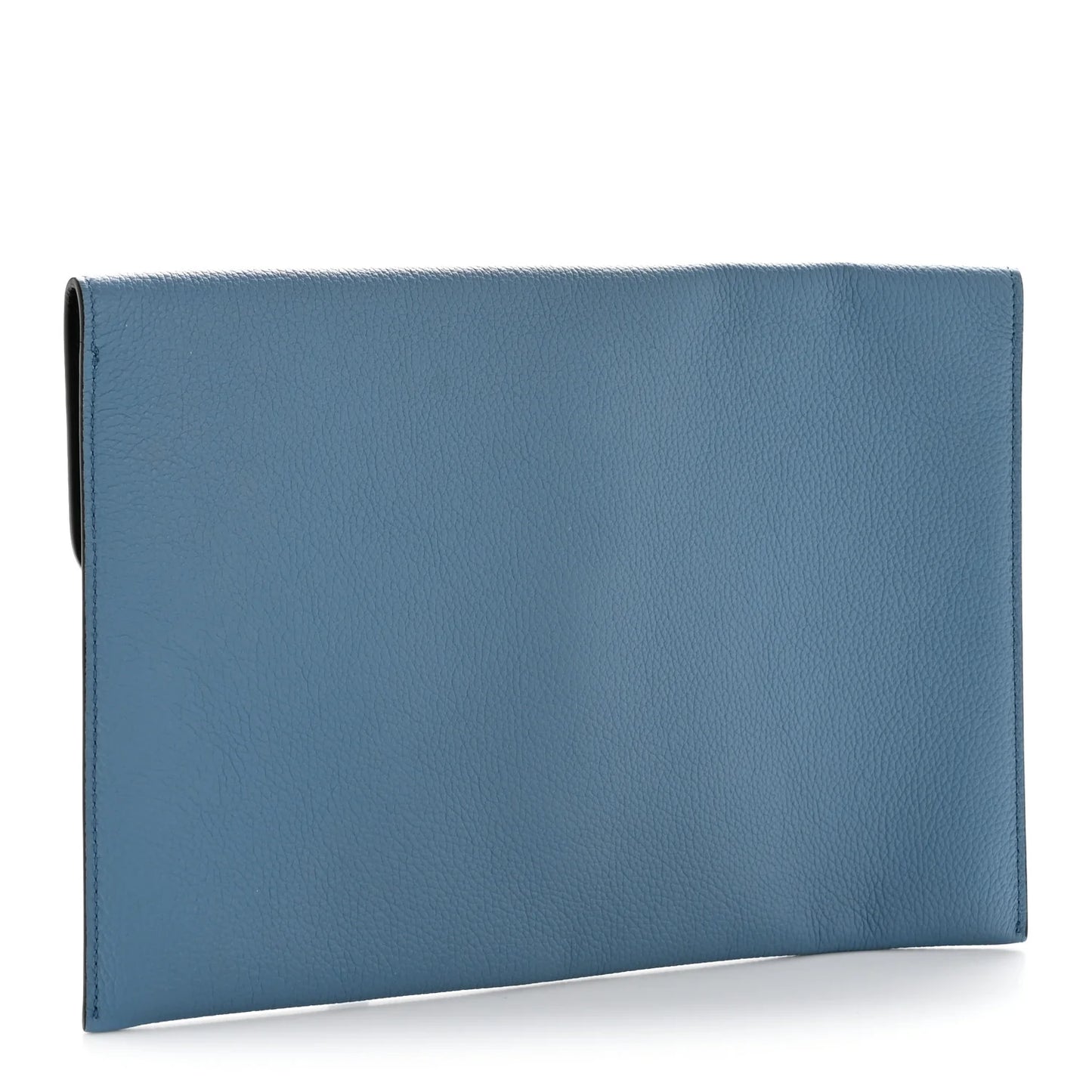 Alexander McQueen Calfskin Skull Envelope Clutch Blue