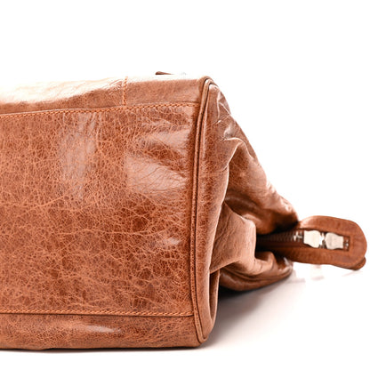 Agneau Giant 21 Silver Hardware Mid Day Brown