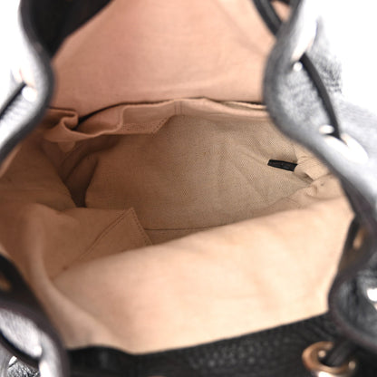 Calfskin Small Bamboo Backpack Black