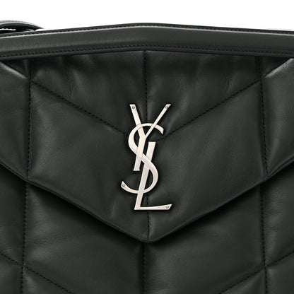 Lambskin Quilted Medium Loulou Puffer Monogram Chain Satchel Seaweed