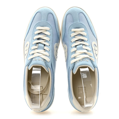 Gucci Suede Mesh Womens G75 Sneakers 38 Blue