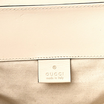 Piuma Calfskin Jumbo GG Embossed Double Buckle Backpack Mystic White