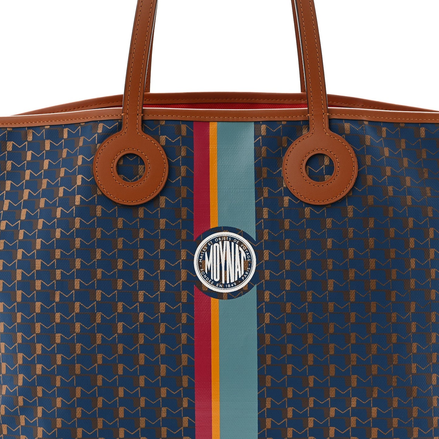 Canvas 1920 Calfskin Oh! Tote Ruban GM Indigo Bronze Cognac