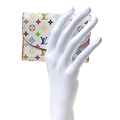 LV X TM Monogram Multicolor Rosalie Coin Purse White Kawaii Pink