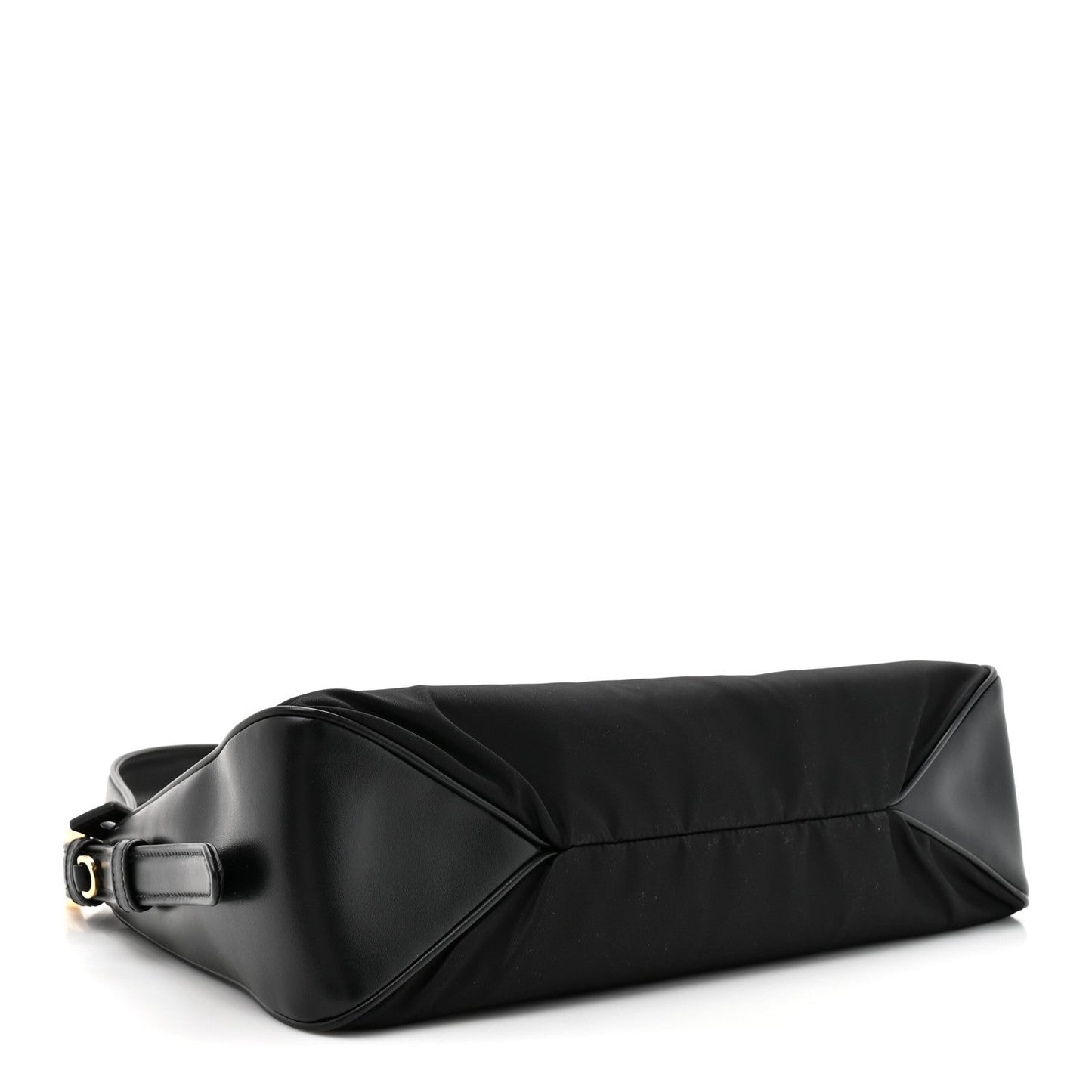 Re-Nylon Vitello Large Aimee Shoulder Bag Black