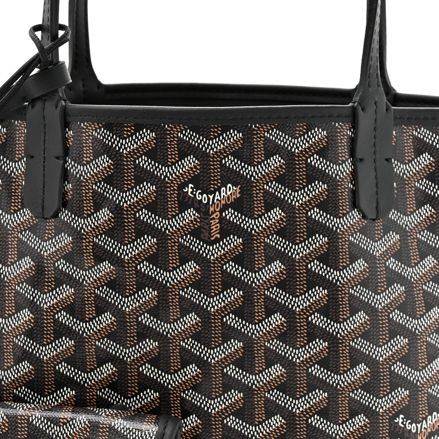 Goyardine Reversible Mini Anjou Black