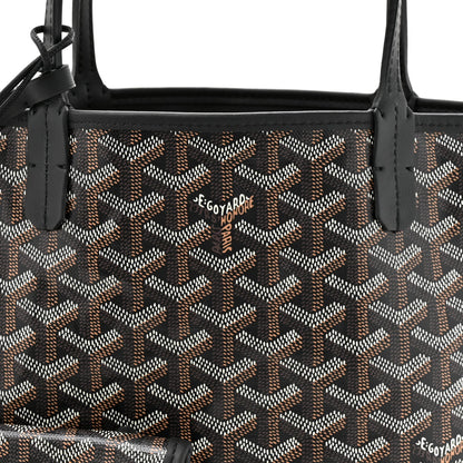 Goyardine Reversible Mini Anjou Black
