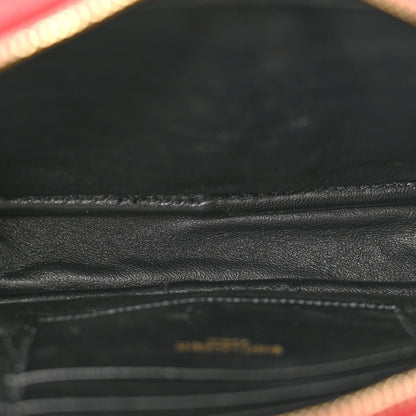 Patent Calfskin Matelasse Monogram Mini Lou Camera Bag Eros Red