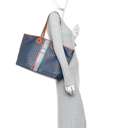 Canvas 1920 Calfskin Oh! Tote Ruban GM Indigo Bronze Cognac