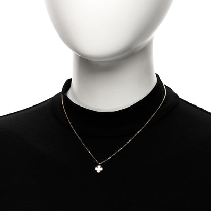 18K Yellow Gold Mother of Pearl Sweet Alhambra Pendant Necklace