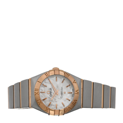 Stainless Steel 18K Red Gold Mother of Pearl 24mm Constellation Quartz Watch 123.20.24.60.05.001