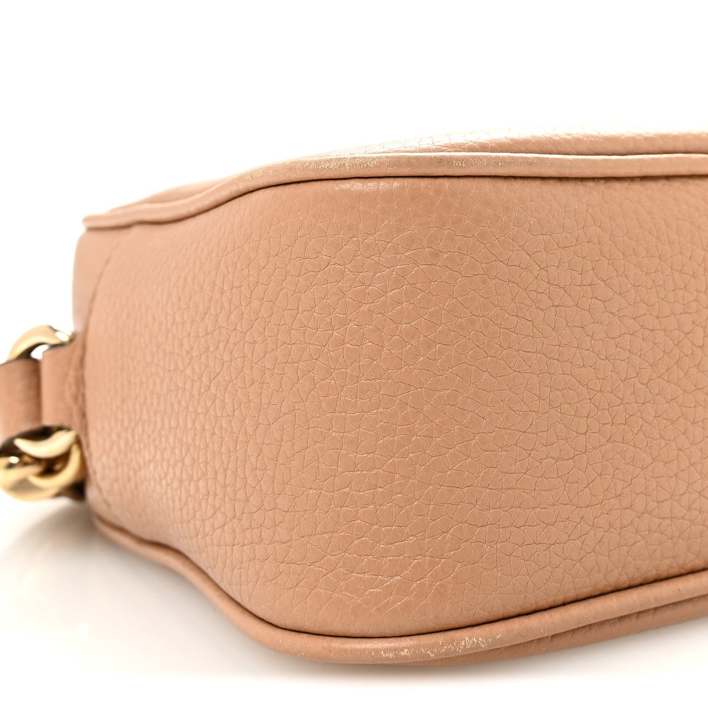Pebbled Calfskin Small Soho Disco Bag Camelia