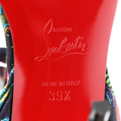 Crepe Satin Starlight Sandale Du Desert 100 Ankle Wrap Sandals  39.5 Black Multicolor