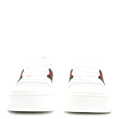 Calfskin Web Perforated Womens Platform 55mm Sneakers 36 White Bright Splash