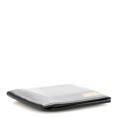 Plutone Calfskin Logo Bi-Fold Wallet Black