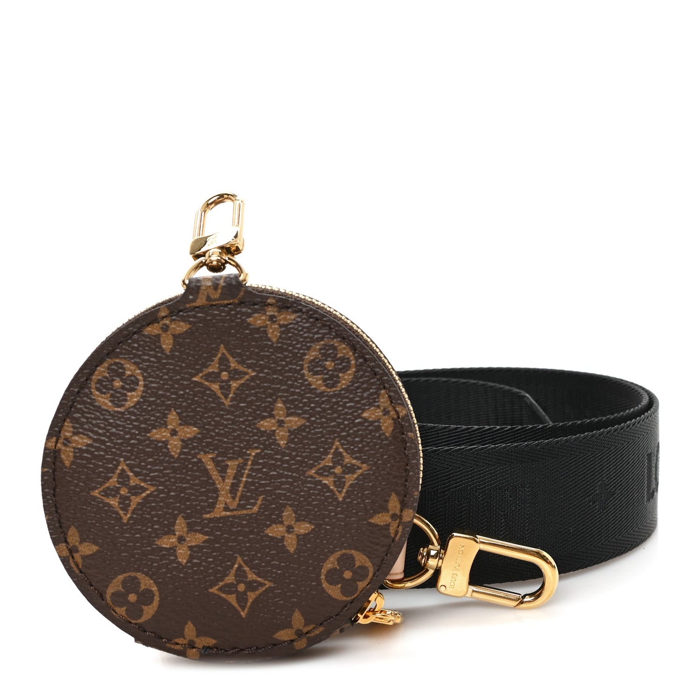 Monogram Multi Pochette Accessories Bandouliere Shoulder Strap Black