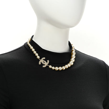 Pearl CC 100th Anniversary Necklace Light Gold
