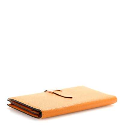 Chèvre Mysore Bearn Gusset Wallet Jaune Ambre