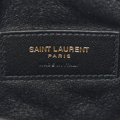 Lambskin Quilted Gaby Zipped Pouch Crema Soft