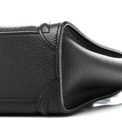 Drummed Calfskin Nano Luggage Black