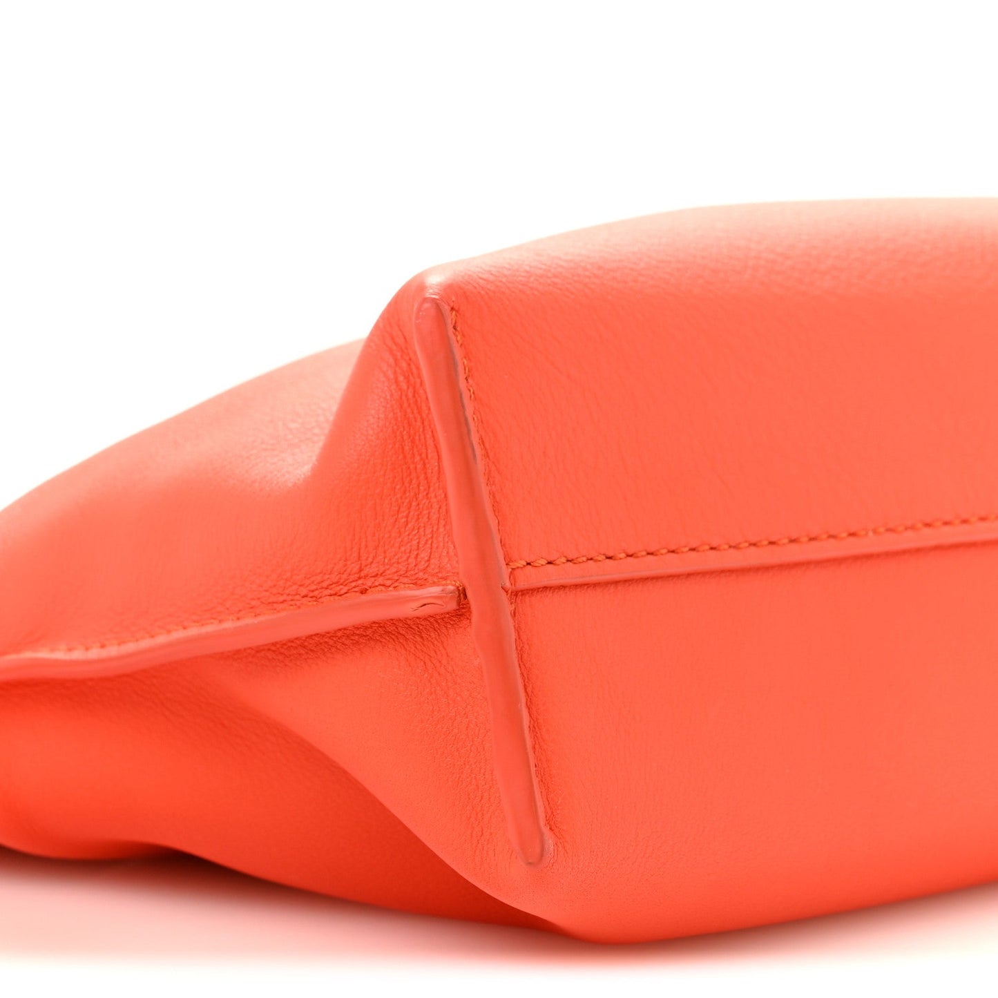 Nappa Calfskin Mini Flamenco Knot Clutch Sunrise Orange