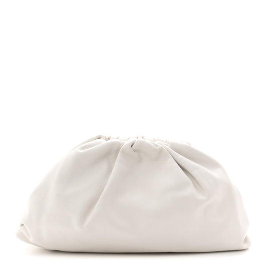 Smooth Butter Calf The Pouch Oversized Clutch Chalk