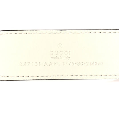 Guccissima Double G Reversible Belt 75 30 Black White