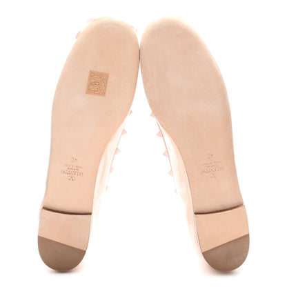 Patent Nappa Rockstud Ballerina Flats 40 Rose Quartz