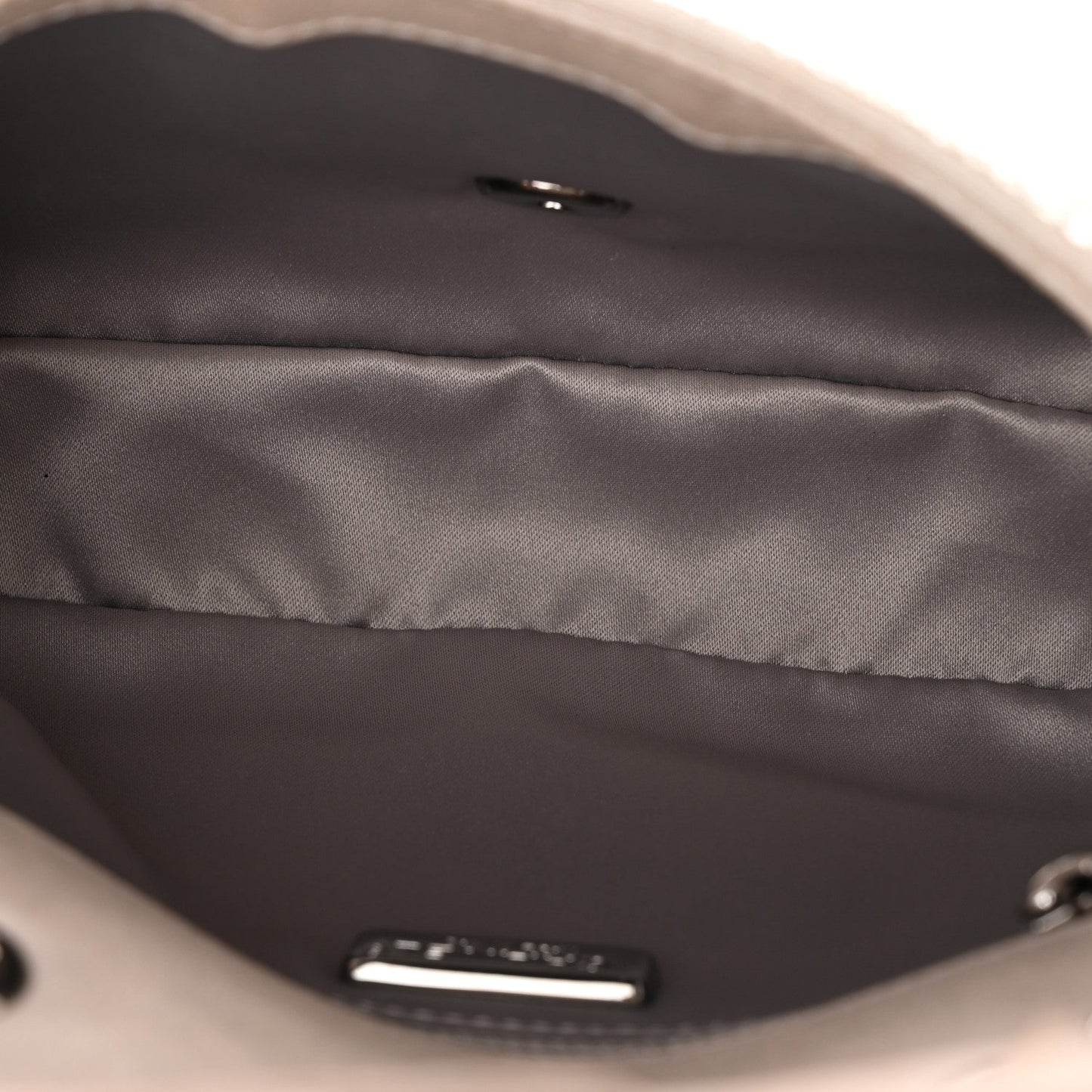 Suede Calfskin Crystal Mini Flap Silver