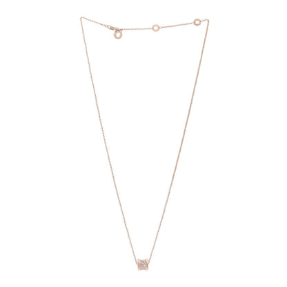 18K Rose Gold Diamond Small B.Zero1 Pave Pendant Necklace