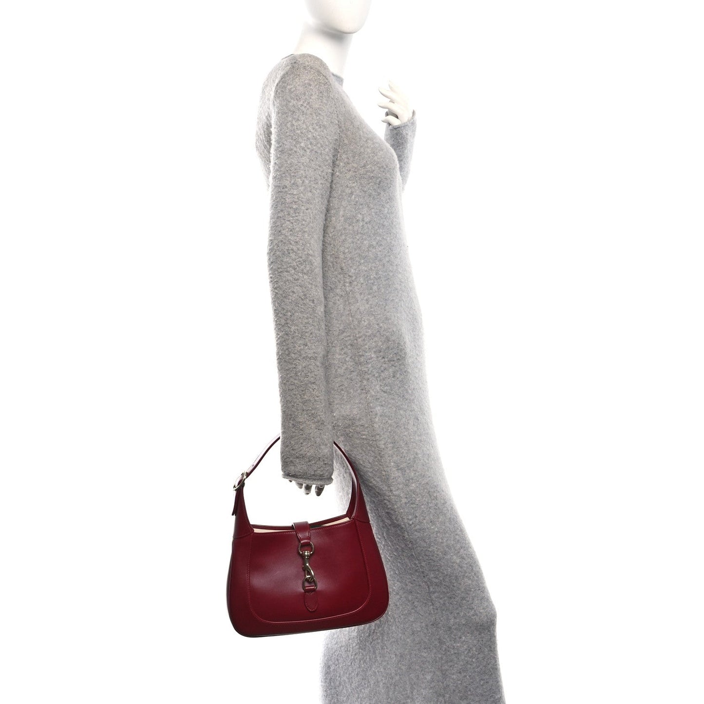 Ancora Calfskin Small Jackie Shoulder Bag Rosso