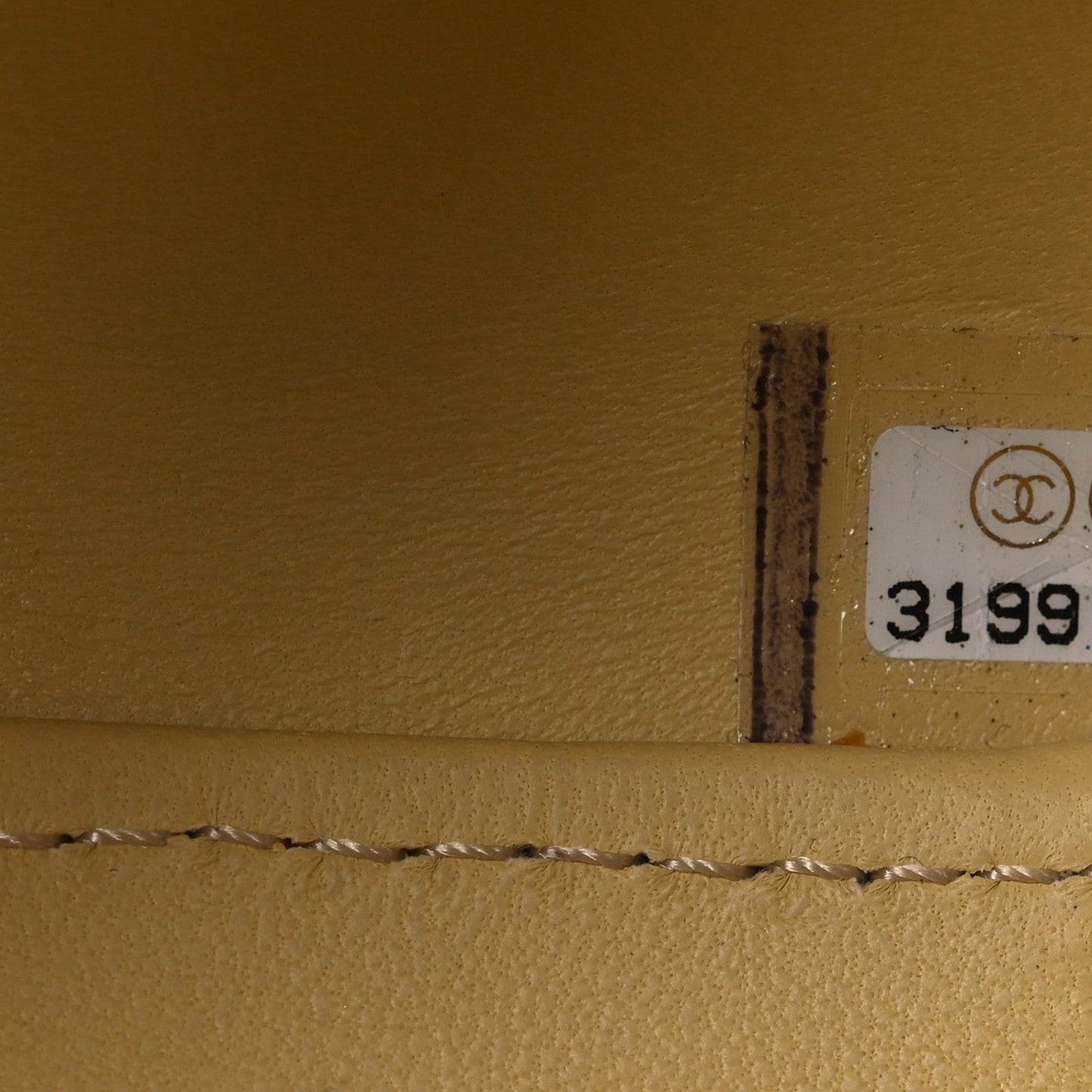 Lambskin Quilted CC Bubble Vanity Case With Chain Light Yellow