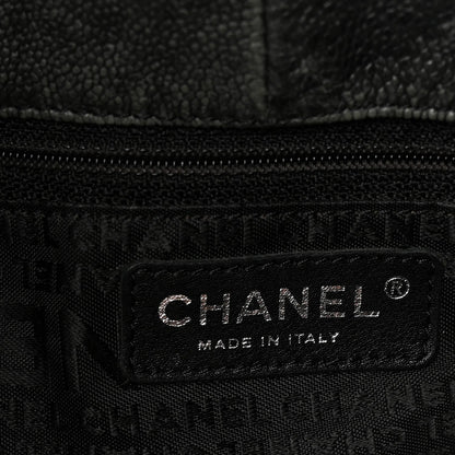 Distressed Caviar XL Coco Cabas Black