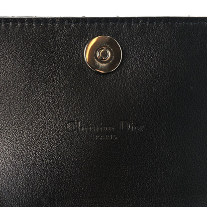 Patent Cannage Mini Pouch on Chain Black