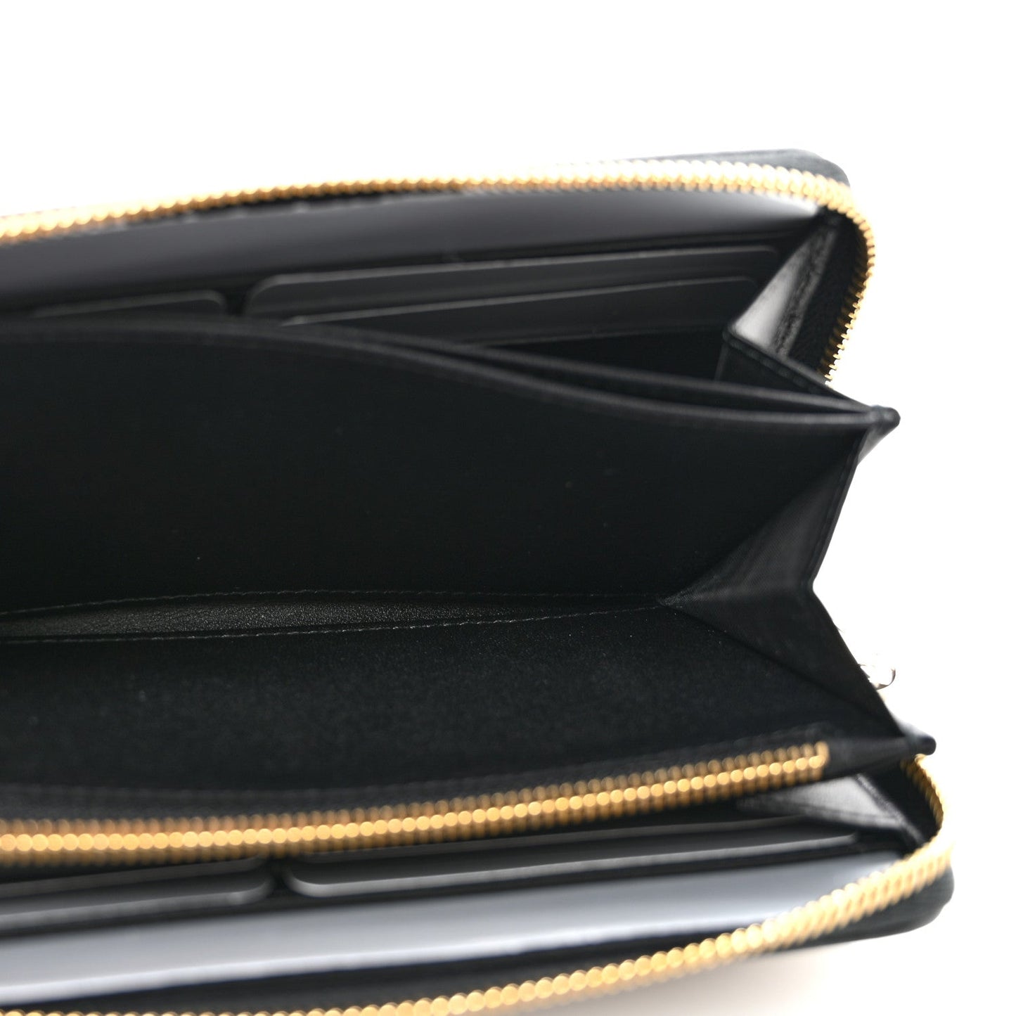 Lambskin Cannage Lady Dior Zip Wallet Black