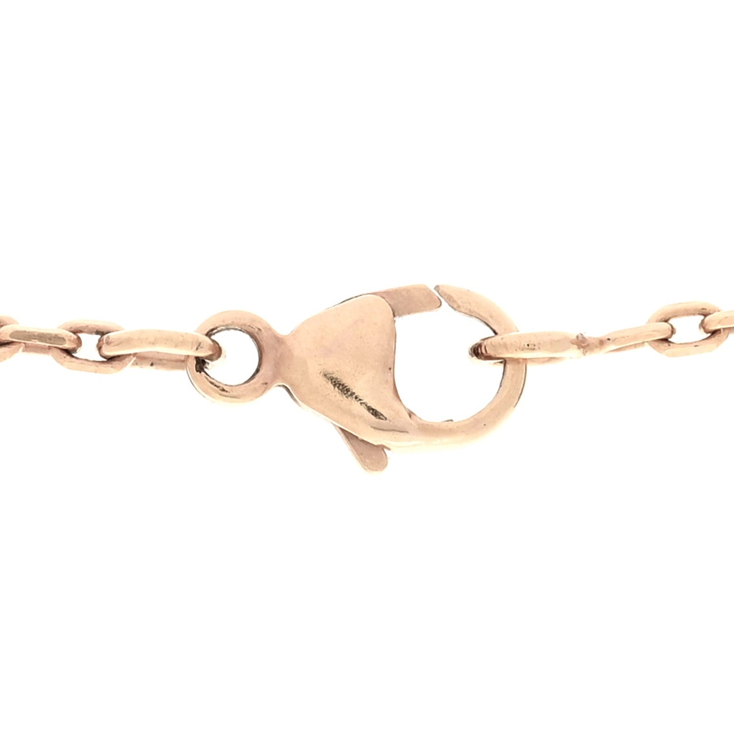 Lacquered Rose Gold Mini Pop H Pendant Necklace Black