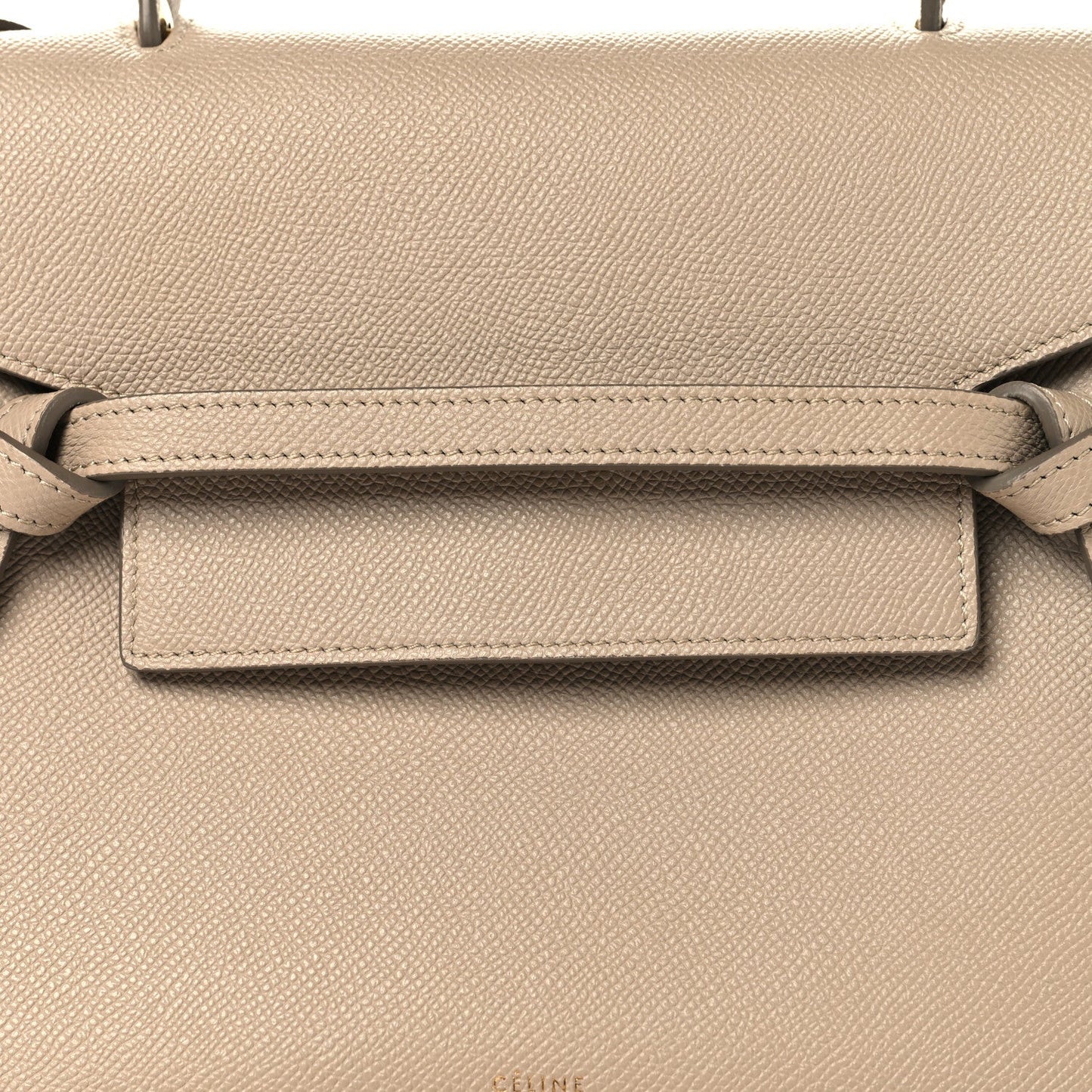 Grained Calfskin Micro Belt Bag Light Taupe