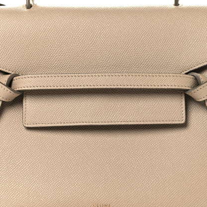 Grained Calfskin Micro Belt Bag Light Taupe