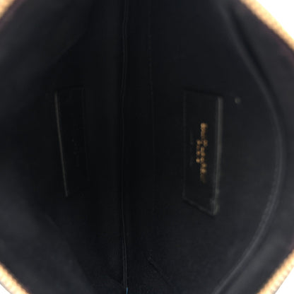 Grain De Poudre Chevron Monogram Large Bill Pouch Black
