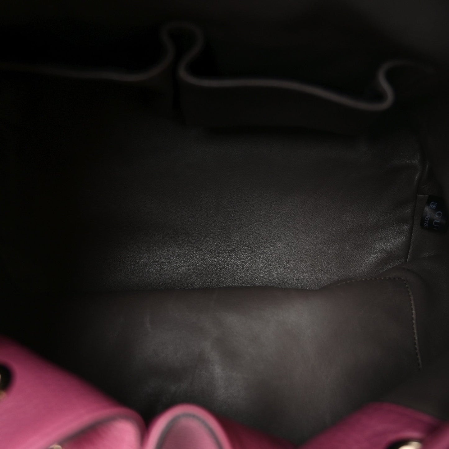 Pebbled Calfskin Miss Bamboo Bucket Bag Purple