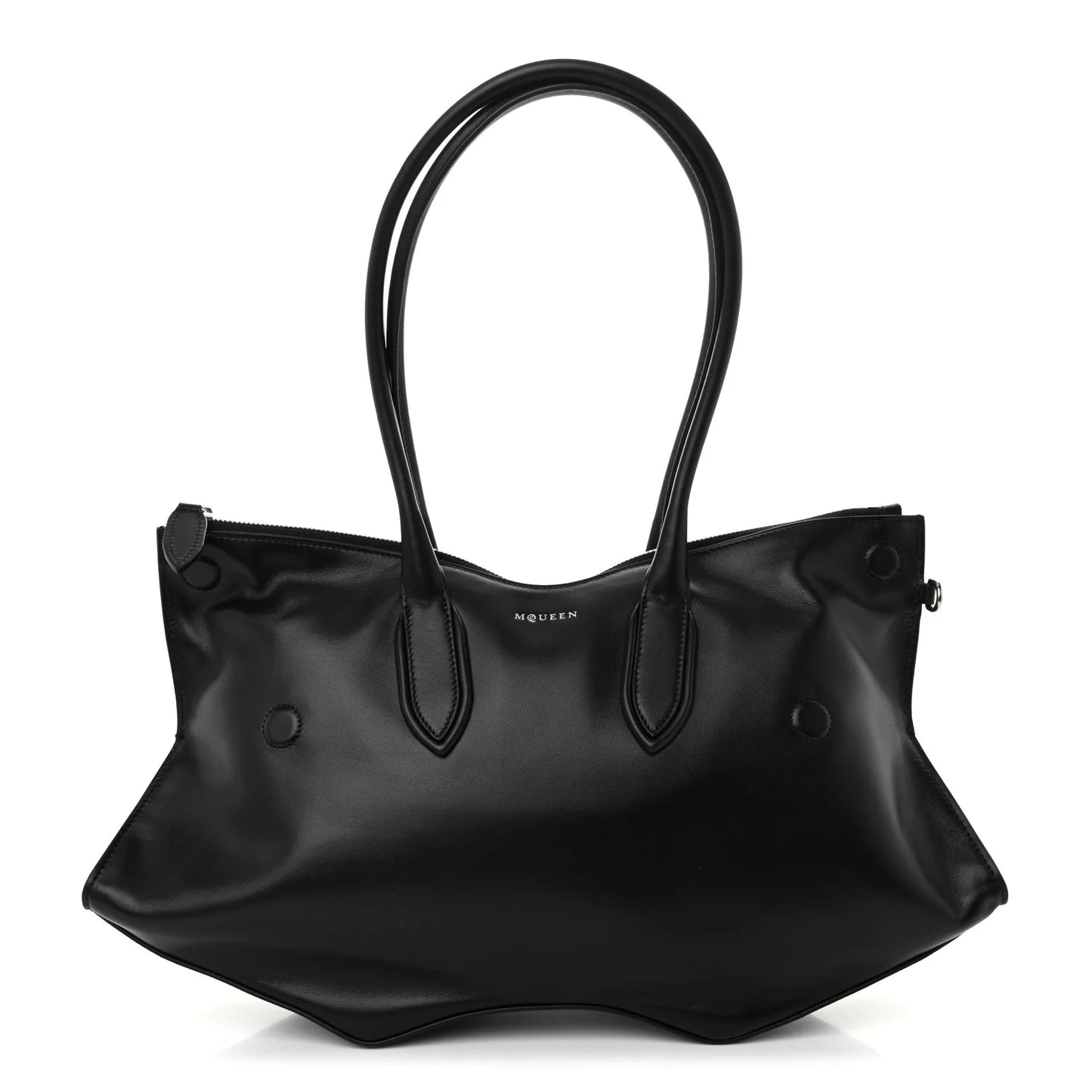 Alexander McQueen Calfskin The Manta Bag Black