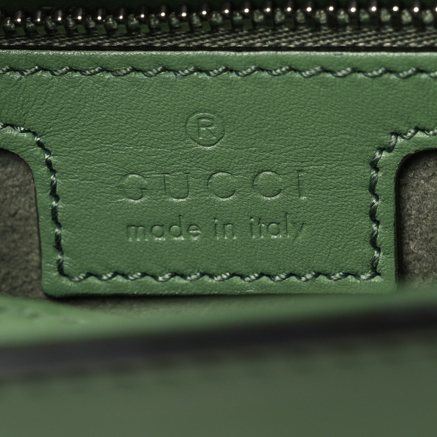 Senna Calfskin Petite GG Top Handle Shoulder Bag Green Soil Grass