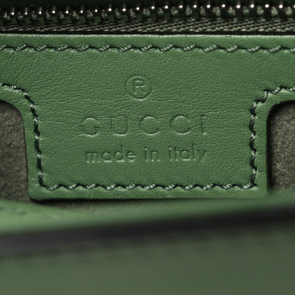 Senna Calfskin Petite GG Top Handle Shoulder Bag Green Soil Grass