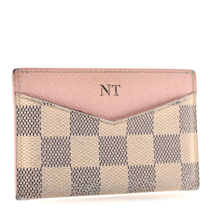 Damier Azur Daily Card Holder Rose Ballerine