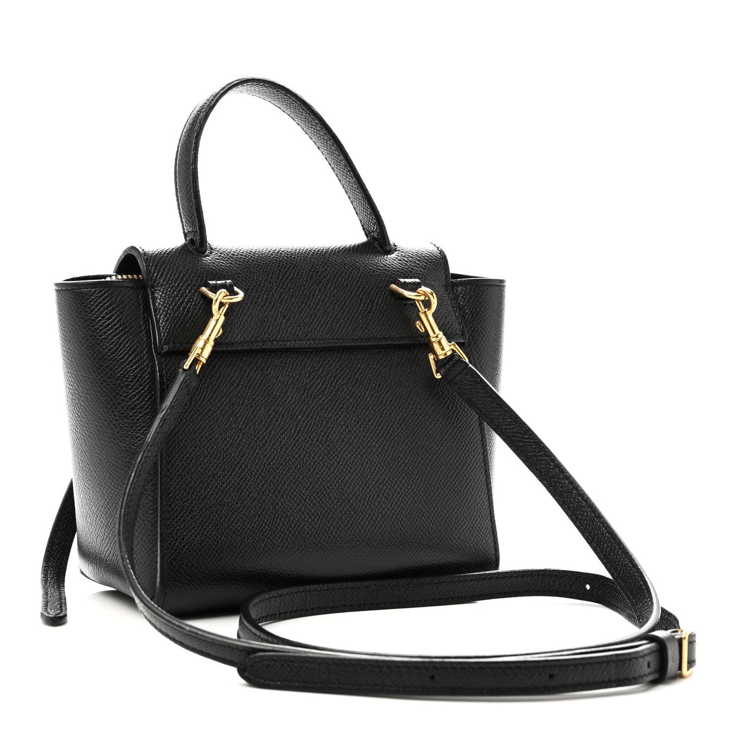 Grained Calfskin Pico Belt Bag Black