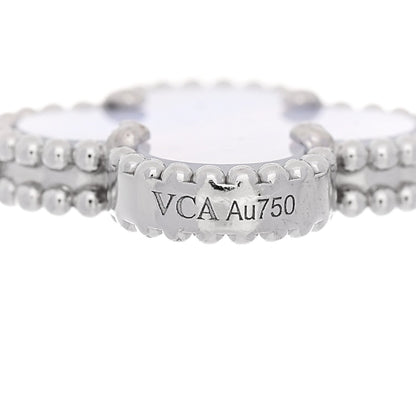 18K White Gold Chalcedony 5 Motifs Vintage Alhambra Bracelet