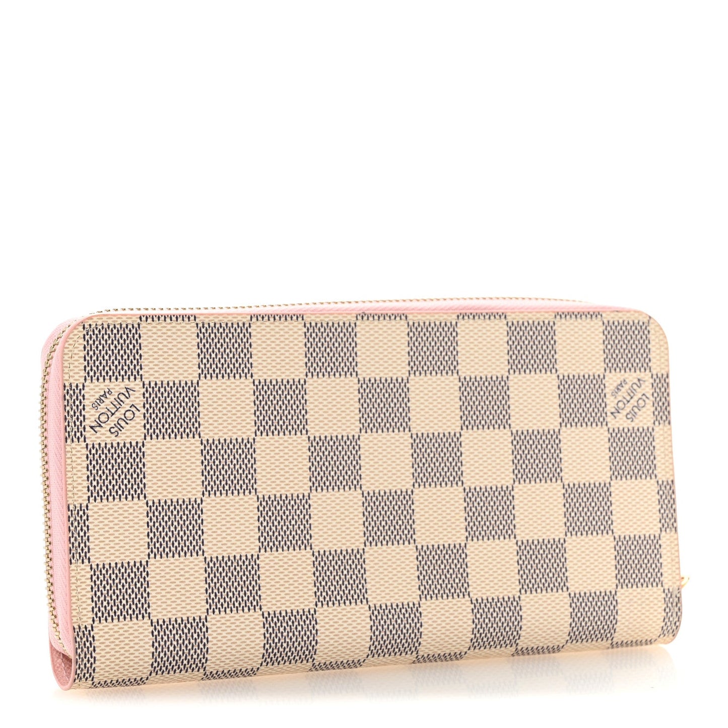 Damier Azur Zippy Wallet Rose Ballerine