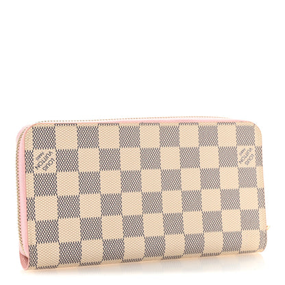 Damier Azur Zippy Wallet Rose Ballerine